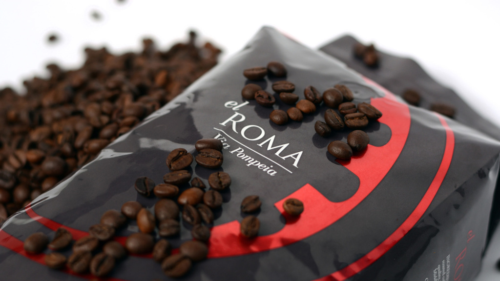 Кофе El ROMA Via Pompeia, кофе жареный в зернах, 1 кг