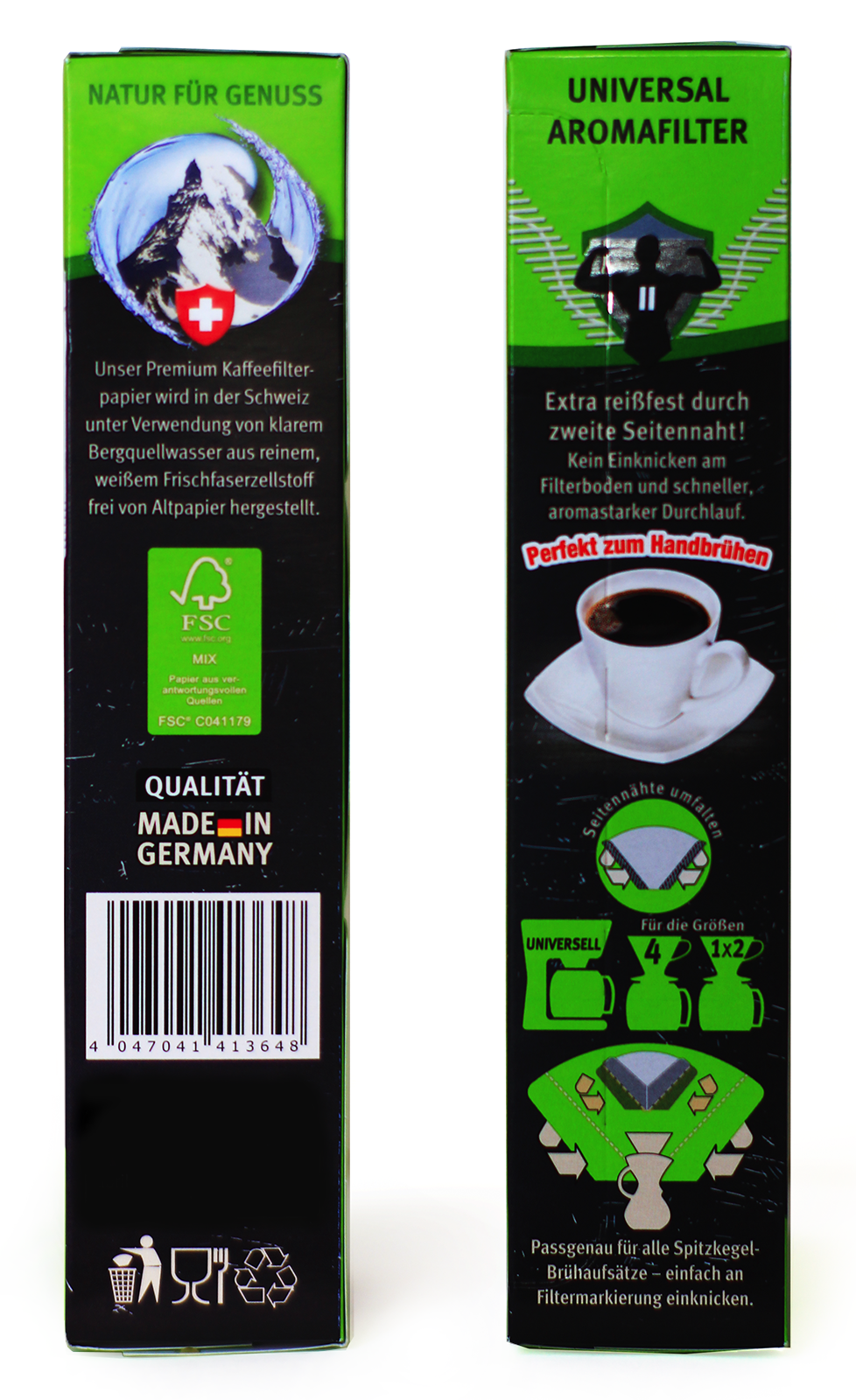 Фильтры бумажные для фильтровых кофемашин размер № 4 отбеленные V60 (80 шт/уп)