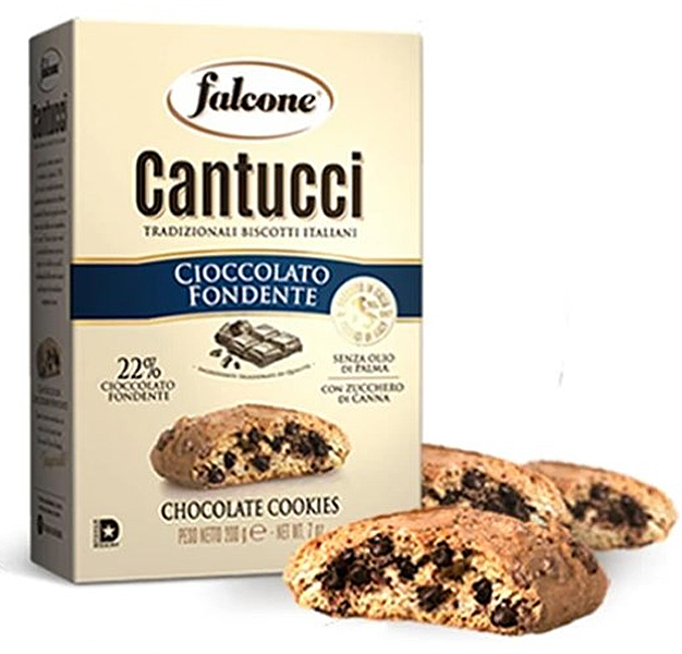 Печенье Falcone Cantucci Кантуччи с темным шоколадом (200 гр)